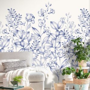 Pim My Wall Flowers Fiel Bleu